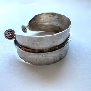 Brushed Silver Cuff Bracelet